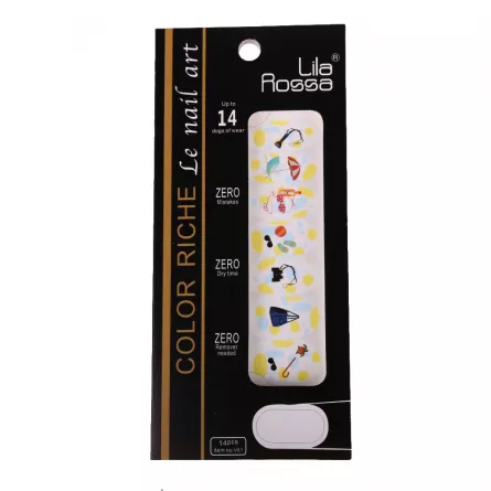 Sticker pentru unghii nail art, Lila Rossa, 14 in 1, nr 15
, [],https:lilarossa.ro