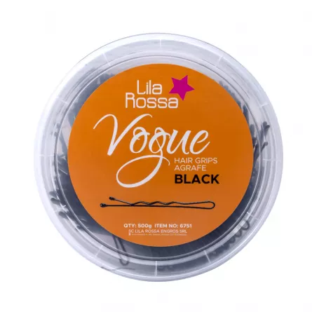 Agrafe Lila Rossa, Vogue, 500 g, negre, 7 cm, [],https:lilarossa.ro