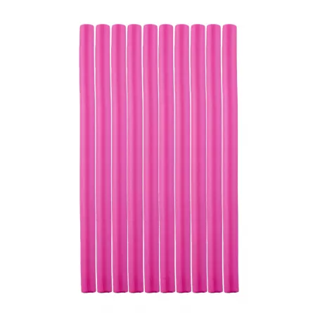 Bigudiuri flexibile, ondulare par, set 10 bucati, roz, [],https:lilarossa.ro