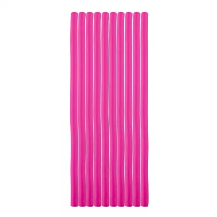 Bigudiuri flexibile, ondulare par, set de 10 bucati, roz, [],https:lilarossa.ro
