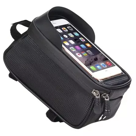 Borseta pentru bicicleta cu suport de telefon, Karemi, Impermeabil, montare pe ghidon, pentru telefoane pana in 6.8 inch PB-01, [],https:lilarossa.ro