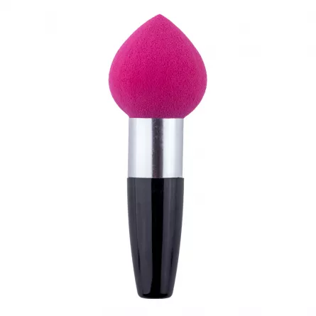 Burete makeup cu maner, pentru fondul de ten - red + black, [],https:lilarossa.ro