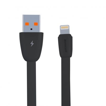 Cablu de date Loomax, rapid, de la USB la Lightning (compatibil cu iPhone, iPad, iPod), 3.1A, 1 m, Negru, [],https:lilarossa.ro