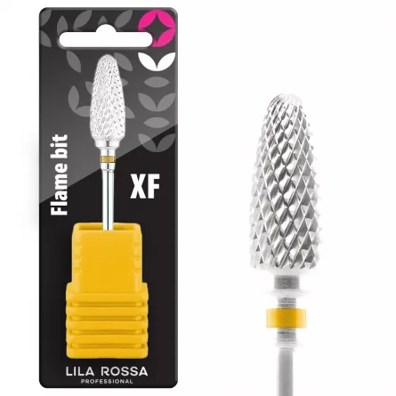 Capat freza carbid Lila Rossa, argintiu, 05XF, duritate extra fina, [],https:lilarossa.ro