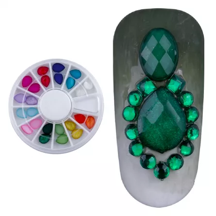 Carusel decor unghii, model pietricele multicolore, [],https:lilarossa.ro