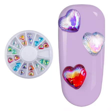 Carusel decoratiuni unghii, inimi, multicolore, [],https:lilarossa.ro