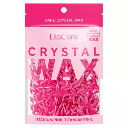 Ceara epilat granule elastica 100 g LilaCare Crystal Wax Titanium Pink, [],https:lilarossa.ro