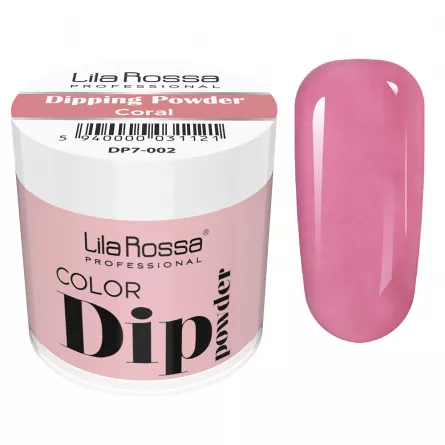 Dipping powder color, Lila Rossa, 7 g, 002 coral, [],https:lilarossa.ro