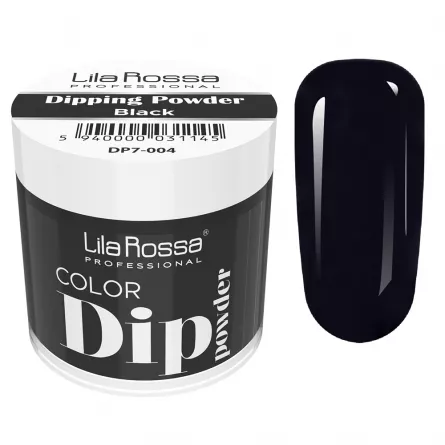 Dipping powder color, Lila Rossa, 7 g, 004 black, [],https:lilarossa.ro