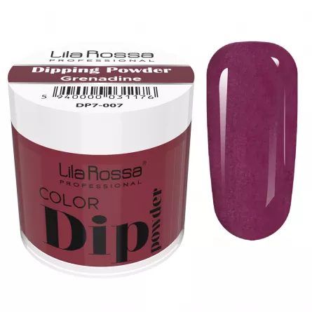 Dipping powder color, Lila Rossa, 7 g, 007 grenadine, [],https:lilarossa.ro