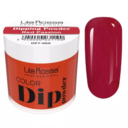 Dipping powder color, Lila Rossa, 7 g, 009 red passion, [],https:lilarossa.ro