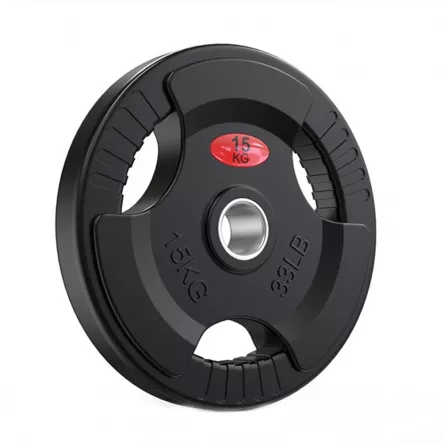 Disc Karemi de 15 kg, pentru bara cu diametru 50 mm, din cauciuc, negru, [],https:lilarossa.ro