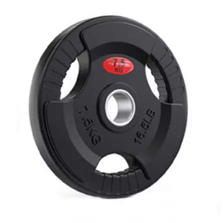 Disc Karemi de 7.5 kg, pentru bara cu diametru 50 mm, din cauciuc, negru, [],https:lilarossa.ro