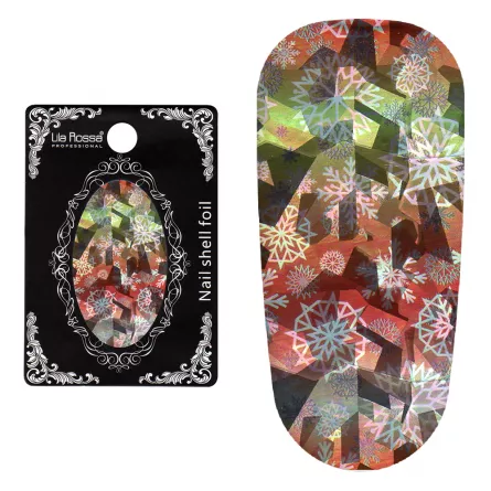 Folie decor unghii, Lila Rossa, cu adeziv, holografica, 080, [],https:lilarossa.ro