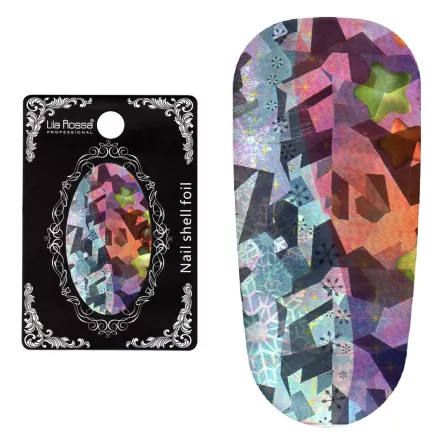 Folie decor unghii, Lila Rossa, cu adeziv, holografica, 126, [],https:lilarossa.ro