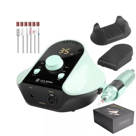 Freza unghii, pila electrica, Lila Rossa,35000 RPM, 45w, verde, [],https:lilarossa.ro