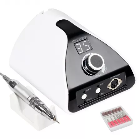 Freza unghii, pila electrica, Lila Rossa,35000 RPM, ecran led, alb , [],https:lilarossa.ro