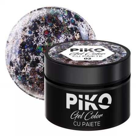 Gel color cu paiete Piko, 5g, 02, [],https:lilarossa.ro