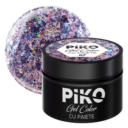 Gel color cu paiete Piko, 5g, 07, [],https:lilarossa.ro