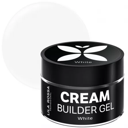 Gel de constructie, Lila Rossa, Cream Builder Gel, White, 50 g, [],https:lilarossa.ro