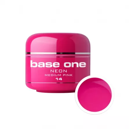 Gel UV color Base One, Neon, medium pink 14, 5 g, [],https:lilarossa.ro