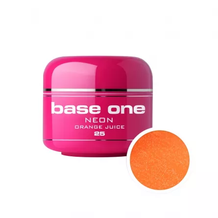 Gel UV color Base One, Neon, orange juice 25, 5 g, [],https:lilarossa.ro