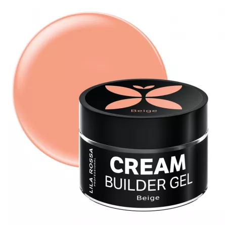 Gel de constructie, Lila Rossa, Cream Builder Gel, Beige, 15 g, [],https:lilarossa.ro
