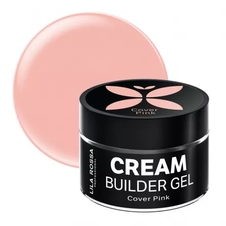 Gel de constructie, Lila Rossa, Cream Builder Gel, Cover Pink, 15 g, [],https:lilarossa.ro