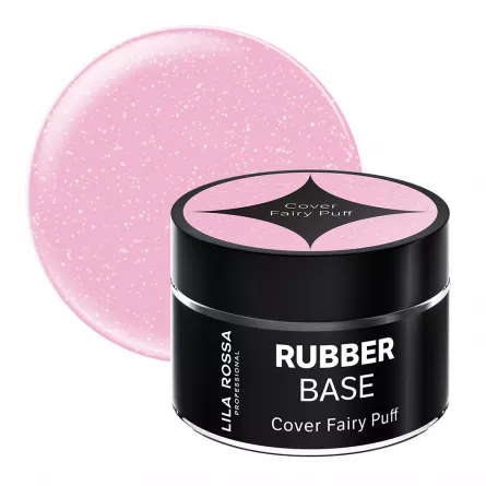 Gel de baza Lila Rossa Rubber Base Cover Fairy Puff 15 g, [],lilarossa.ro