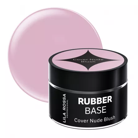 Gel de baza Lila Rossa Rubber Base Cover Nude Blush  15 g, [],https:lilarossa.ro