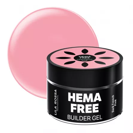 Hema free gel de constructie unghii lila rossa dark french pink, [],https:lilarossa.ro