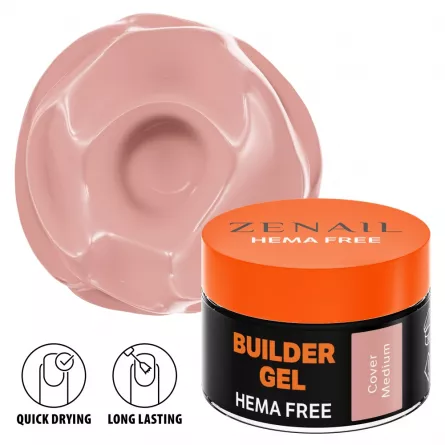Hema Free gel de constructie unghii Zenail Cover Medium 15 g, [],https:lilarossa.ro