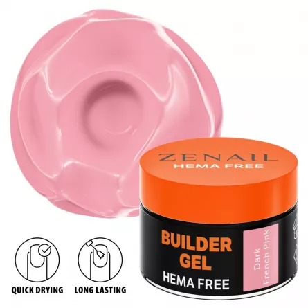 Hema Free gel de constructie unghii Zenail Dark French Pink 15 g, [],https:lilarossa.ro