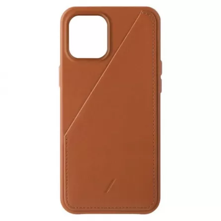 Husa din piele Native Union Clic Card pentru Iphone 12 Pro Max, tan (rosu caramiziu), [],https:lilarossa.ro