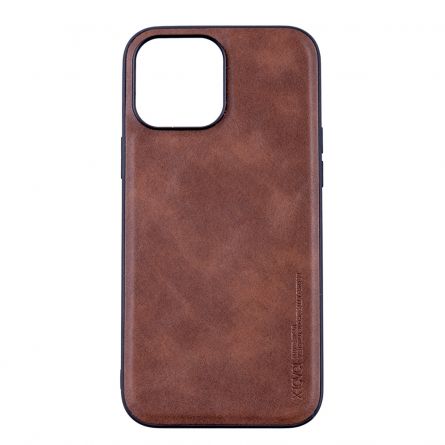 Husa de protectie Loomax, Iphone 13 Pro Max, piele ecologica, maro, [],https:lilarossa.ro