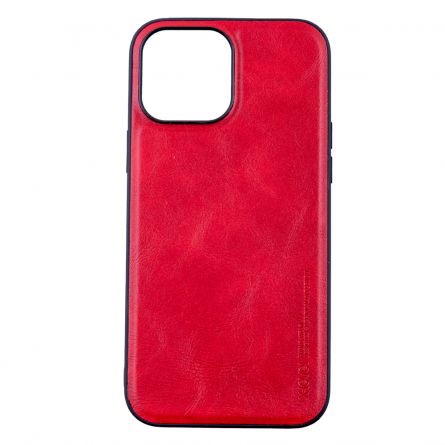 Husa de protectie Loomax, Iphone 13 Pro Max, piele ecologica, rosu, [],https:lilarossa.ro