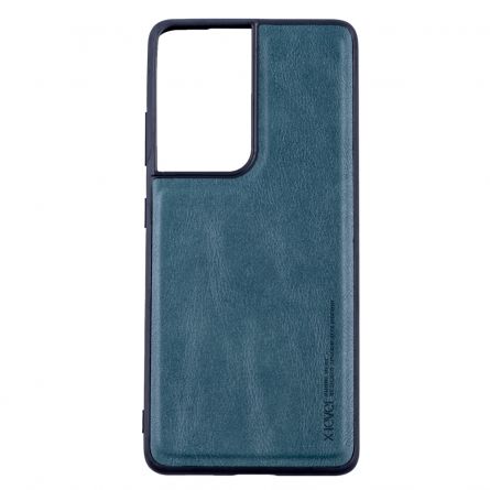 Husa de protectie Loomax, Samsung Galaxy S21 Ultra, piele ecologica, verde, [],https:lilarossa.ro