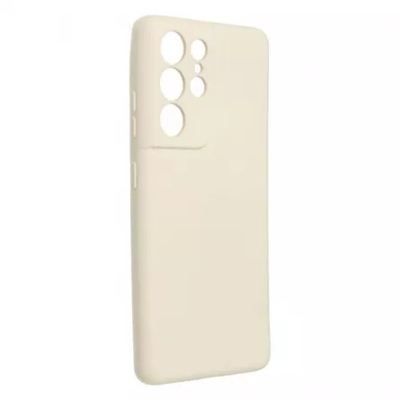 Husa de protectie Loomax pentru Samsung S21 Ultra, Silicon Subtire, Bej, [],https:lilarossa.ro
