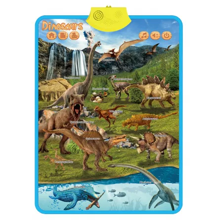 Jucarii interactive Karemi, jocuri educative audio in limba engleza, cu dinozauri, fara baterii incluse, [],https:lilarossa.ro
