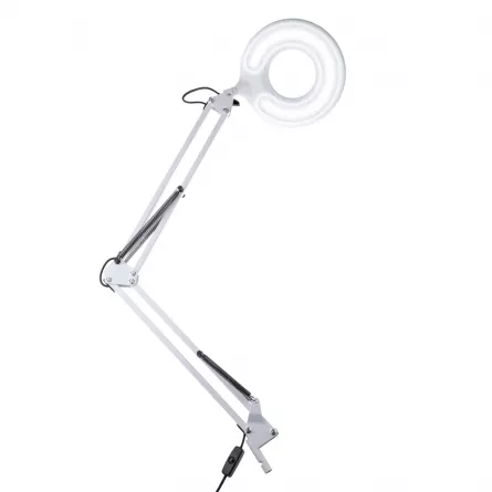 Lampa led cu suport pentru prindere de masa, putere maxima 8 W, mobilitate 360 grade, alba, [],https:lilarossa.ro