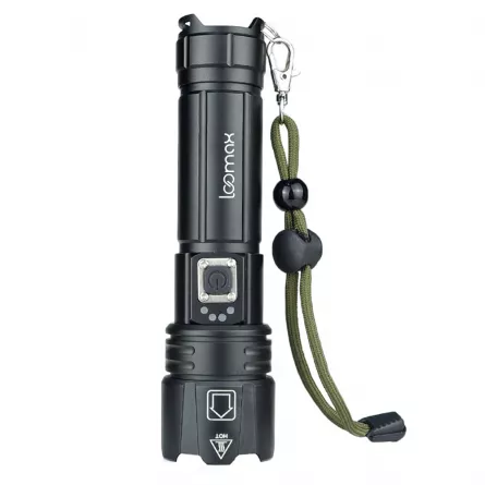 Lanterna Loomax, waterproof, led, de actiune, cu acumulator si incarcare USB, 11-10004, [],https:lilarossa.ro