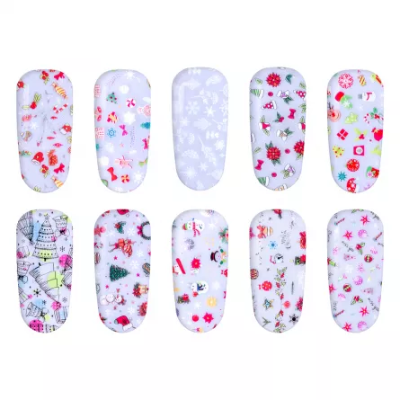 Set folii de transfer Lila Rossa, Christmas Collection, 10 buc, [],https:lilarossa.ro