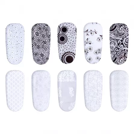 Set folii de transfer Lila Rossa, Lace Collection, 10 buc, [],https:lilarossa.ro