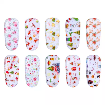Set folii de transfer Lila Rossa, Santa's Collection, 10 buc, [],https:lilarossa.ro