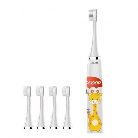 Periuta de dinti pentru copii, Lila Care, cu 5 capete, alb, [],https:lilarossa.ro
