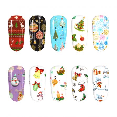 Set folii de transfer Lila Rossa, Christmas Night Collection, 10 buc, [],lilarossa.ro