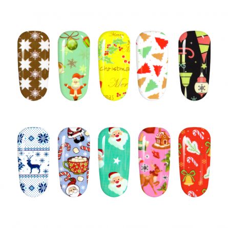 Set folii de transfer Lila Rossa, Magic Christmas Collection, 10 buc, [],https:lilarossa.ro