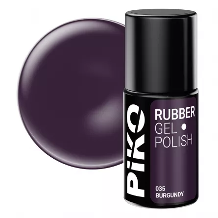 Oja semipermanenta Piko, Rubber, 7ml, 035  Burgundy, [],https:lilarossa.ro