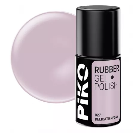 Oja semipermanenta Piko, Rubber, 7ml, 027 Delicate Peony, [],https:lilarossa.ro