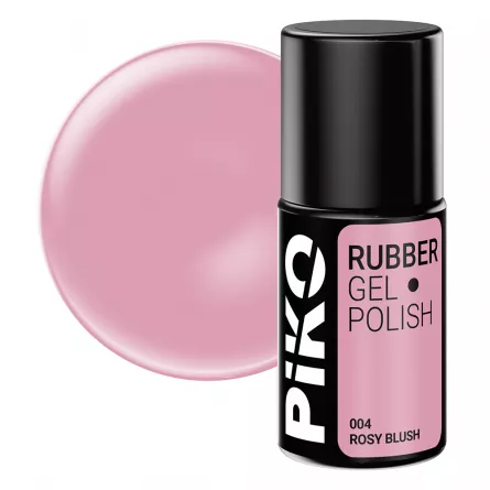 Oja semipermanenta Piko, Rubber, 7ml, 004 Rosy Blush, [],https:lilarossa.ro